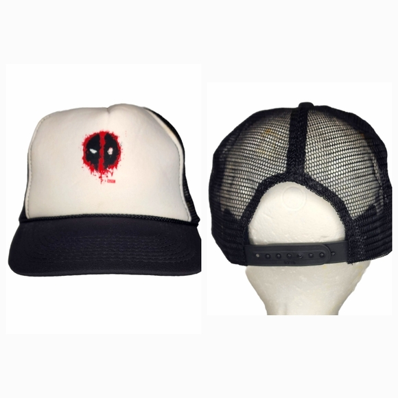 Marvel Deadpool Trucker Hat Adjustable One Size Fits Most - Picture 1 of 7